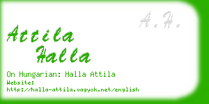 attila halla business card